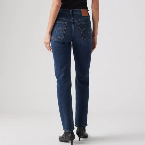 Levi's 501 Authentic High-Rise Button Fly Jeans 28x30 Straight Leg Med Wash 90s - Picture 3 of 15